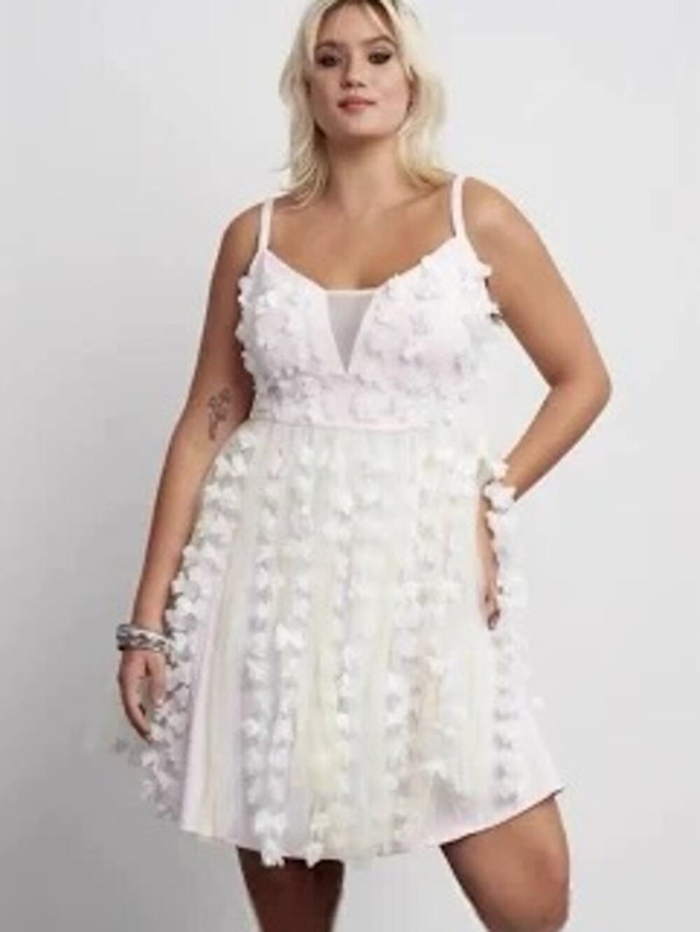 Torrid Fairy Babydoll Mini Dress Whimsical Ethereal Pink Tulle Costume Women 3